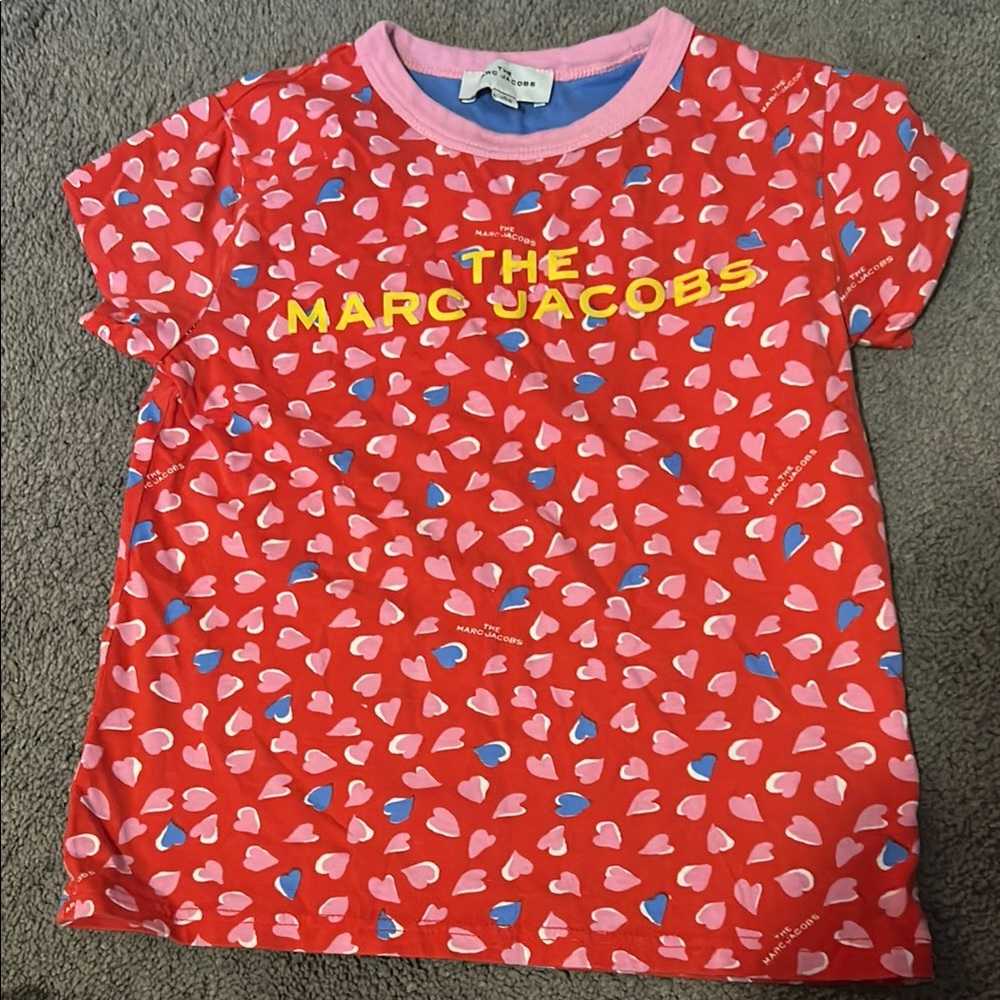 Marc Jacobs Red Heart Print T-Shirt